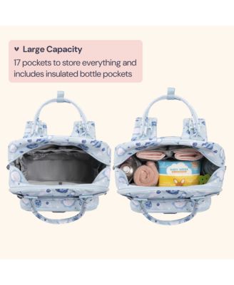 Kids Diaper Bag Backpack Stylish 26L Hands Free Bag with Changing Pad, Stroller Straps & Water-Resistant