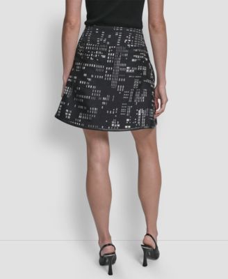 Women's Abstract Print Mini Skirt