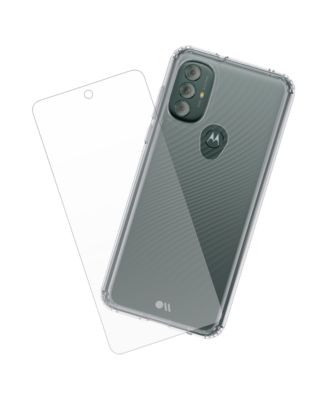 Protection Pack Tough Case and Glass Screen Protector for Motorola Moto G Power (2022)