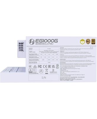 EG1000G EDGE GOLD 1000W 80+ Gold Certified Fully Modular ATX PSU with USB Hub, White