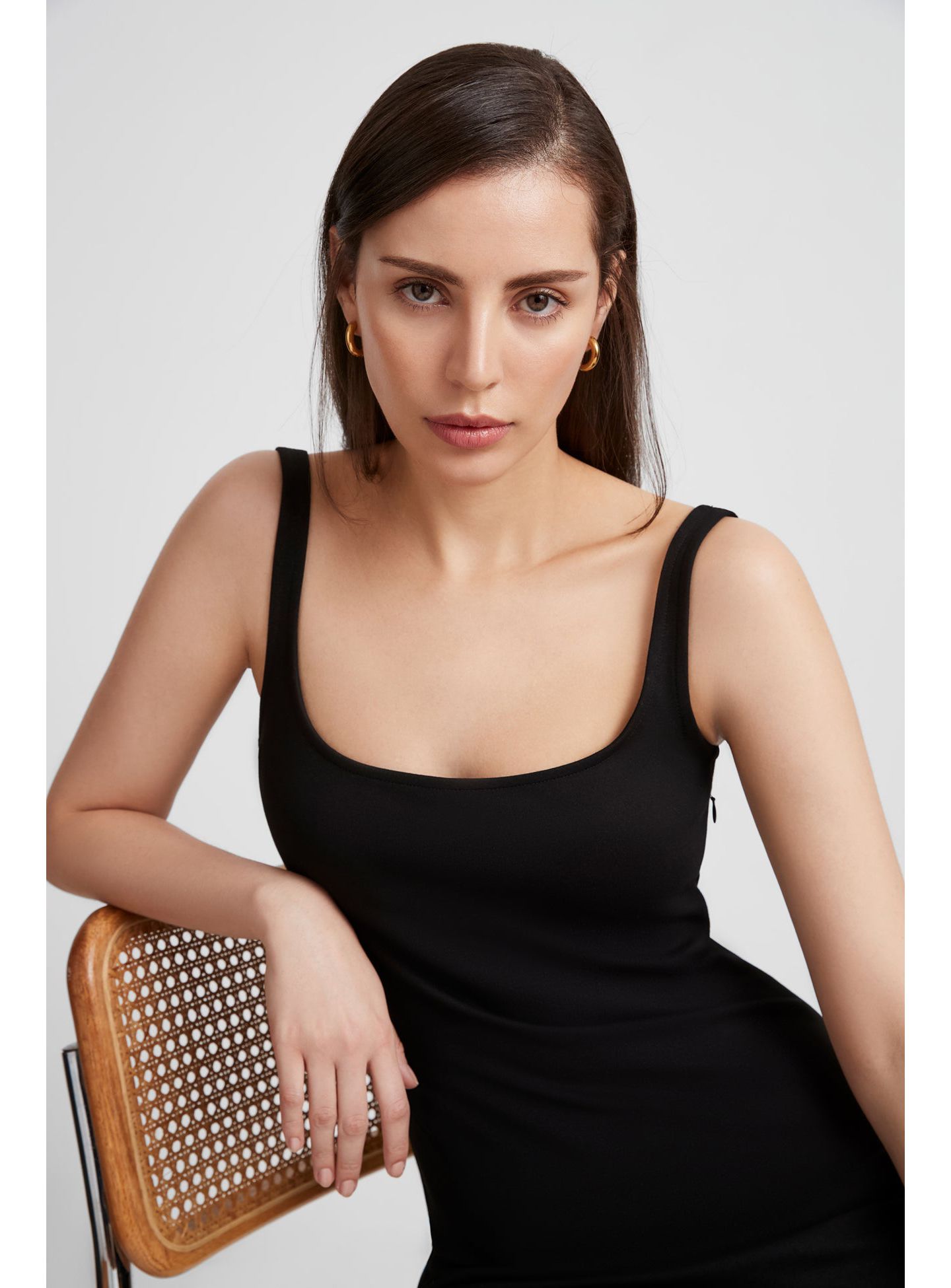 Женское платье Marcella Crawford Sleeveless Square-Neck A-Line, цвет: Чёрный — фото 3