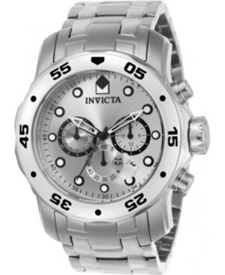 Men's 0071 Pro Diver Quartz Chronograph Silver Dial Watch