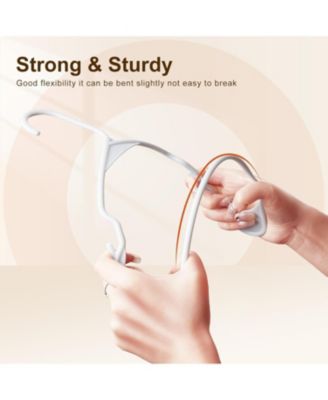 Heavy Duty Plastic Notched Hangers White 60 Pack