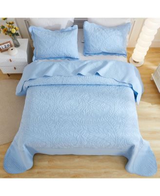 100% Cotton Oversized Bedspread Quilt Set - King