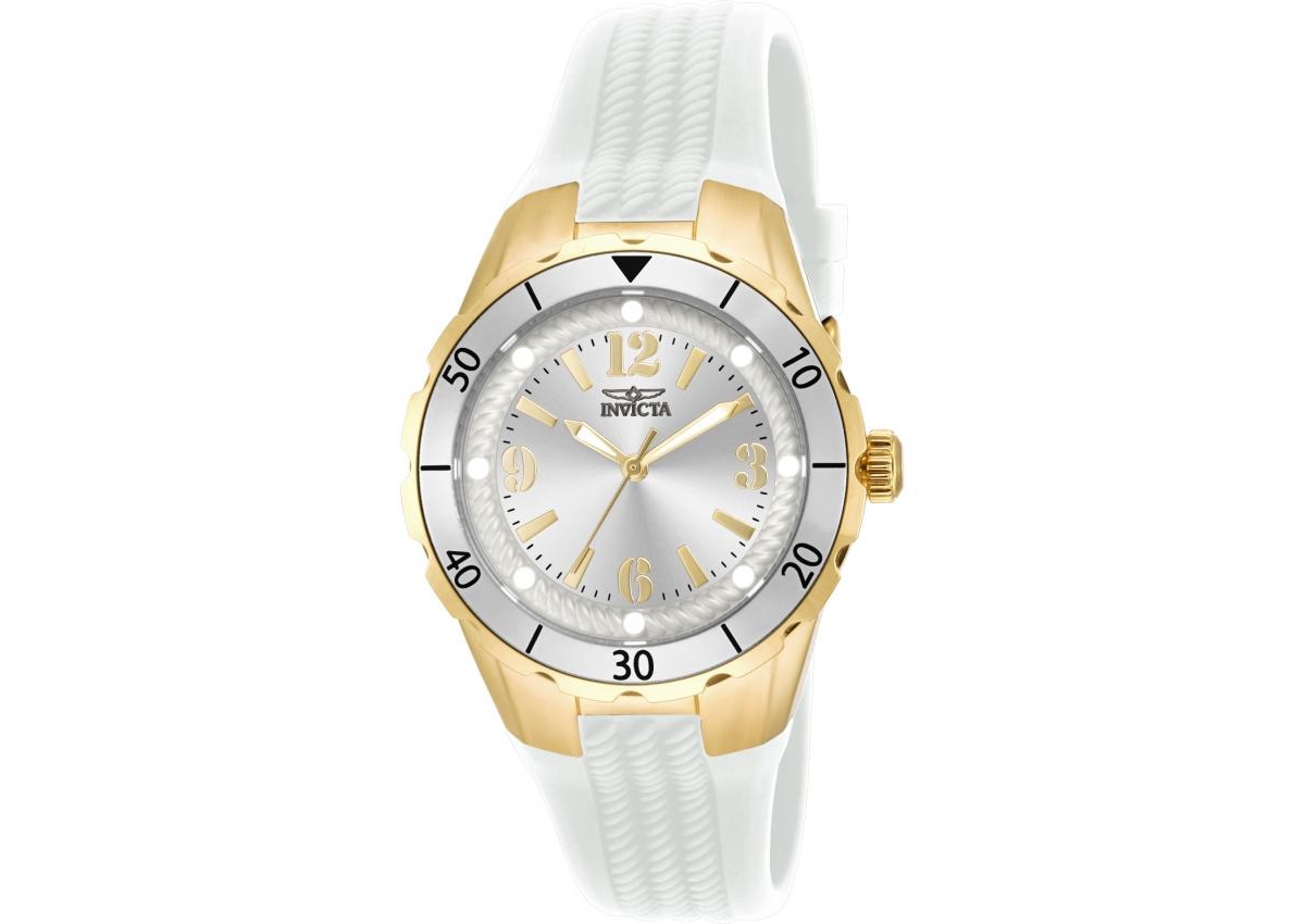 Invicta Women's 17484 Angel Quartz 3 Hand Silver Dial Watch