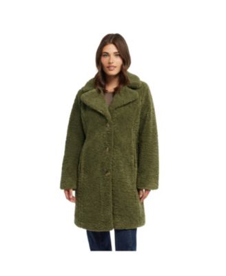Women’s Teddy Coat with Notch Collar