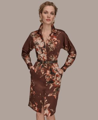 Women's Floral Belted Dress