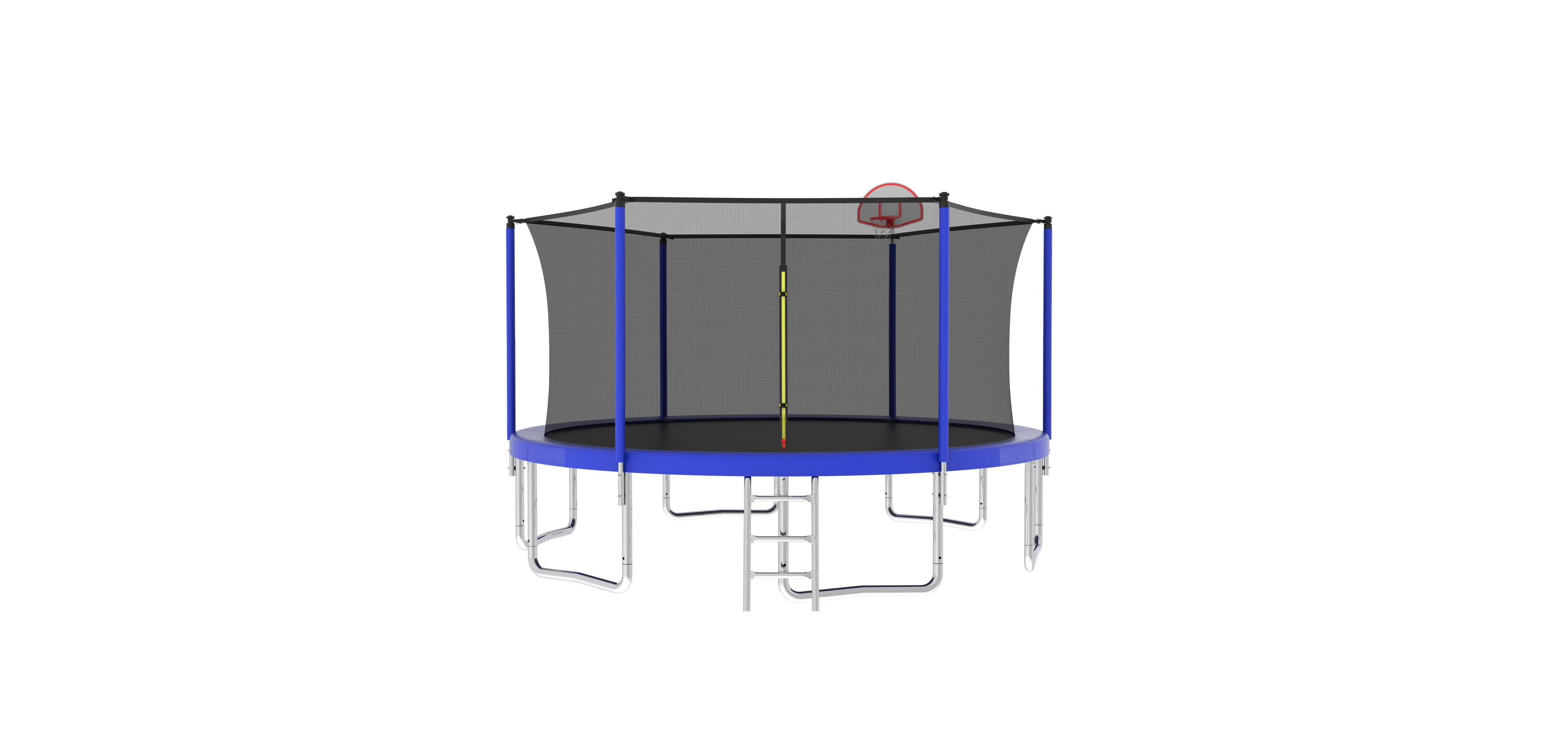 Streamdale 14FT Kids Trampoline with Safety Net, Basketball Backboard, and Ladder
