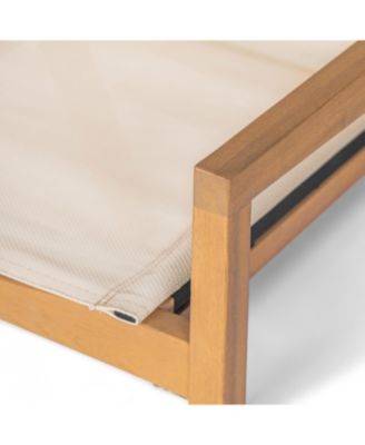 Streamdale Acacia Wood & Mesh Outdoor Dining Chairs (Set of 2)