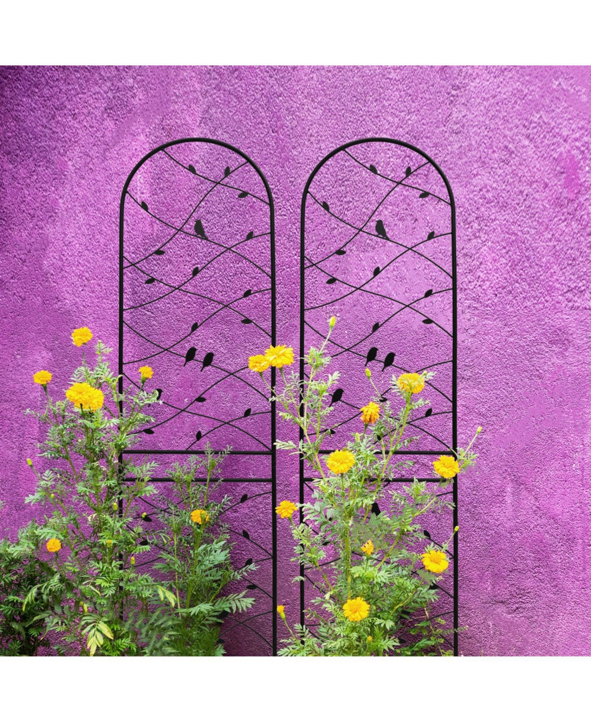 Streamdale Furniture 2-Pack 86.7" Metal Garden Trellis