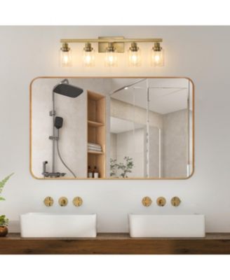 Streamdale 5-Light Clear Glass Vanity Light (No Bulbs