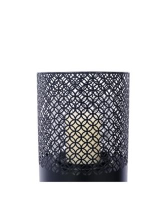 Industrial Decorative Lantern Columns with Candles Set of 2