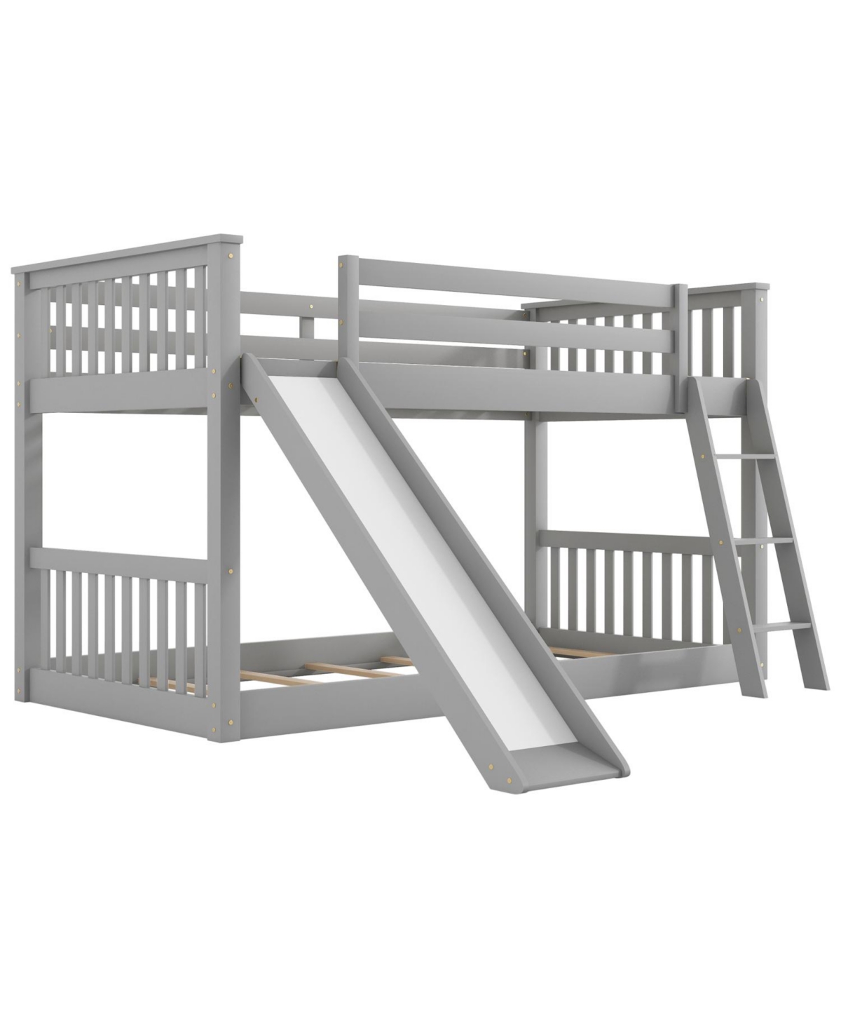 Streamdale Furniture Twin over Twin Bunk Bed with Slide & Ladder