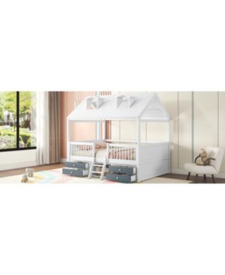 Full Size Wood Bed House Bed Frame