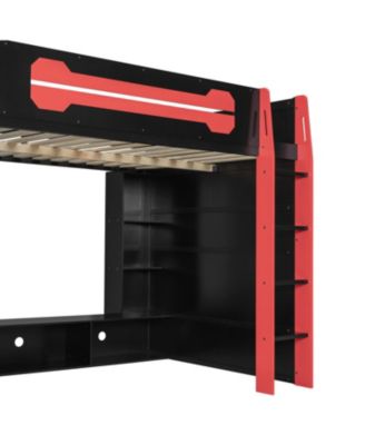 Loft Bed with Desk & Shelves