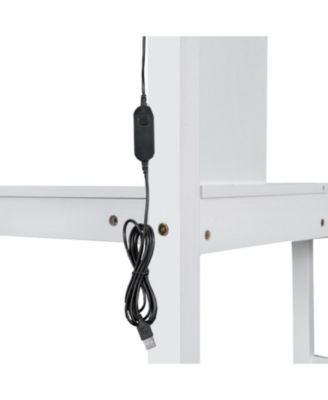 Twin Loft Bed with Desk Storage & Stairs