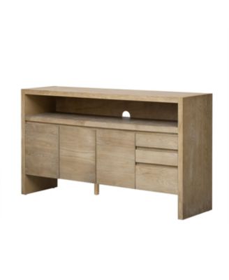 60" Modern Ash Veneer 3-Door Sideboard