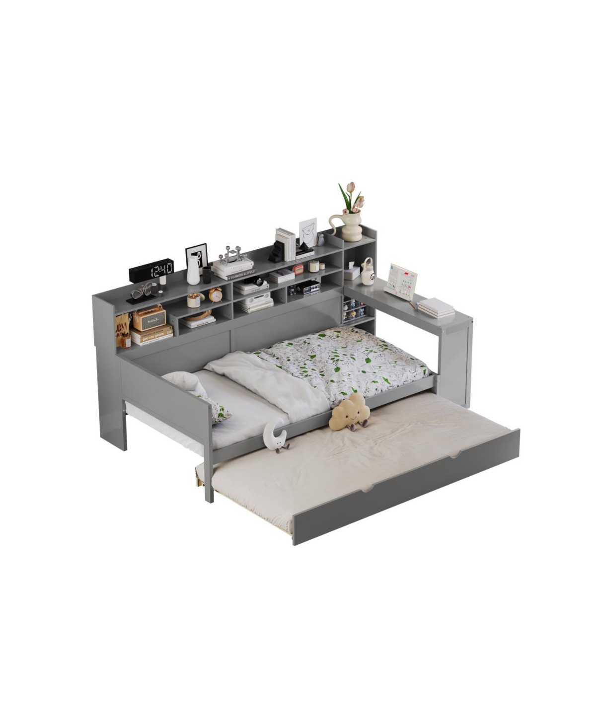 Streamdale Furniture Twin Daybed with Trundle Desk & Shelves