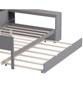 Daybed with Trundle Desk & Shelves