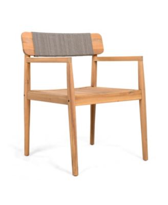 Acacia Wood Outdoor Armchair - Weather-Resistant & Stylish Set of 2