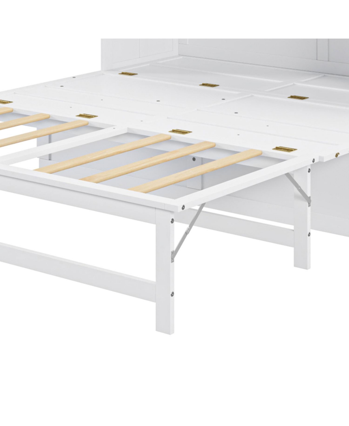 Streamdale Furniture Queen Size Murphy Bed with Built-In Charging Station and a Shelf