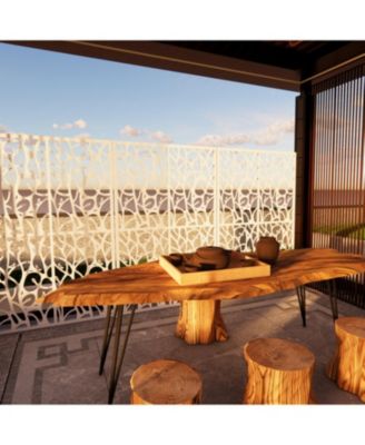 White Bird Metal Privacy Screen 3.8x6ft