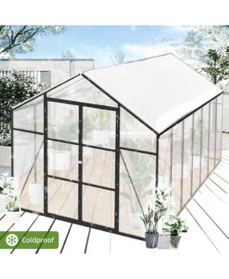 Gain Height 8x14 FT Aluminum Polycarbonate Greenhouse