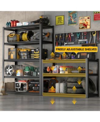 59&amp;quot; Metal Garage Storage Rack - Heavy Duty Adjustable Shelving
