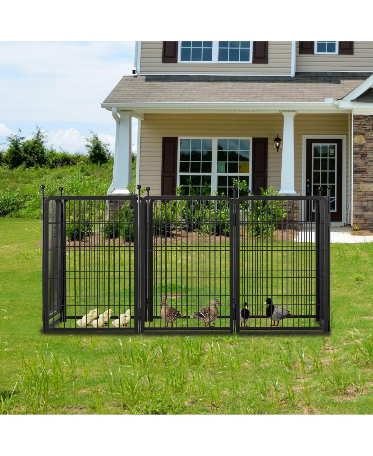 Streamdale Furniture Dog Playpen 8 Panels 40" Heavy Duty