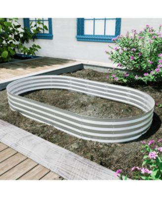 8x4x1ft Galvanized Raised Garden Bed Kit