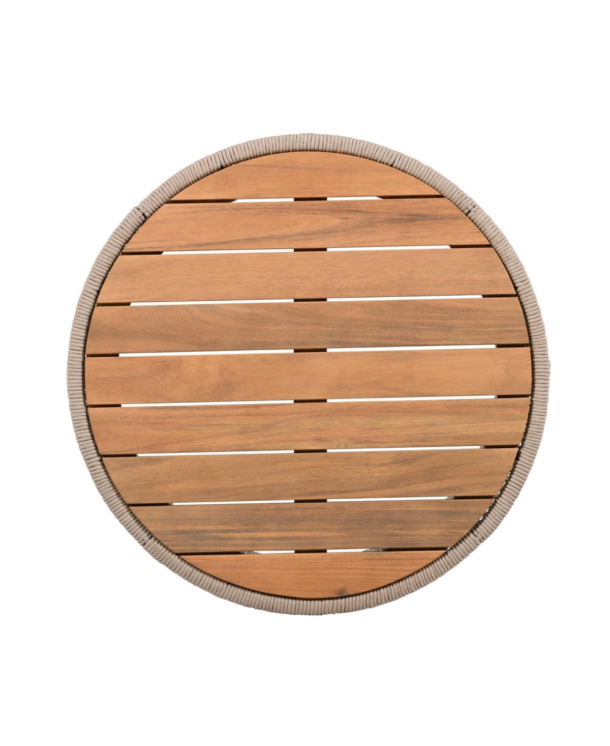 Streamdale Rattan Rope & Acacia Wood Coffee Table - Outdoor Patio Balcony