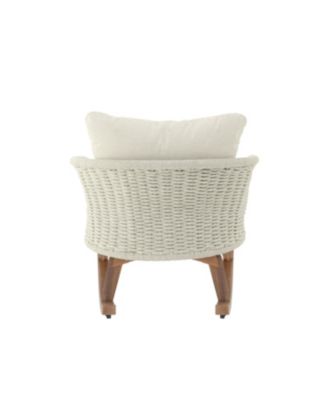 Streamdale Beige Wicker Rocking Chair with Cushions - Indoor/Outdoor