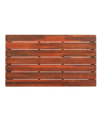 Rustic Acacia Wood Outdoor Coffee Table