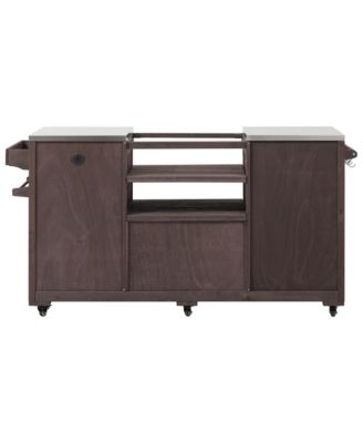 Streamdale Outdoor Kitchen Island for Big Green Egg & Kamado Joe - Dark Brown