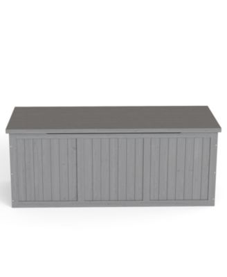 Streamdale 112 Gallon Wooden Deck Box - Outdoor Storage, Seat & Table Top