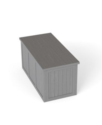 67 Gallon Wooden Deck Box - Outdoor Storage, Seat & Table Top