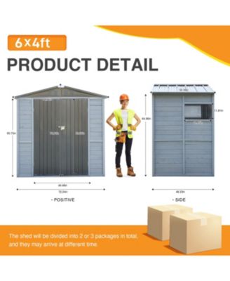 Streamdale 4x6FT Iron-Wood Tool Shed - Nature & Function