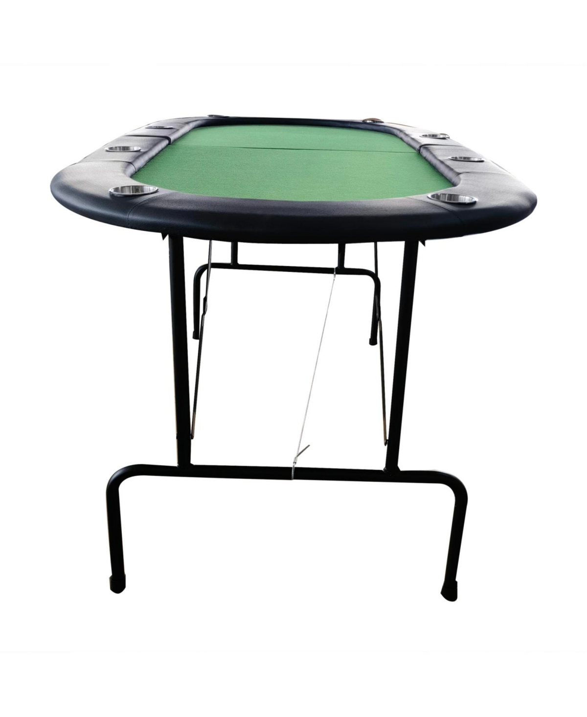 Streamdale Furniture Streamdale Design 73" Foldable Poker Table with Cup Holders #16364 Green