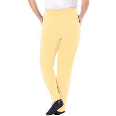 Plus Size Within 7-Day Knit Straight-Leg Pull-On Pants