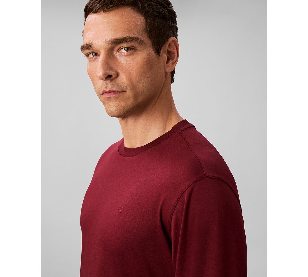 Calvin Klein Men's Crewneck Long Sleeve T-shirt In Red