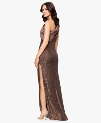 Petite One Shoulder Sequin Detail Dress