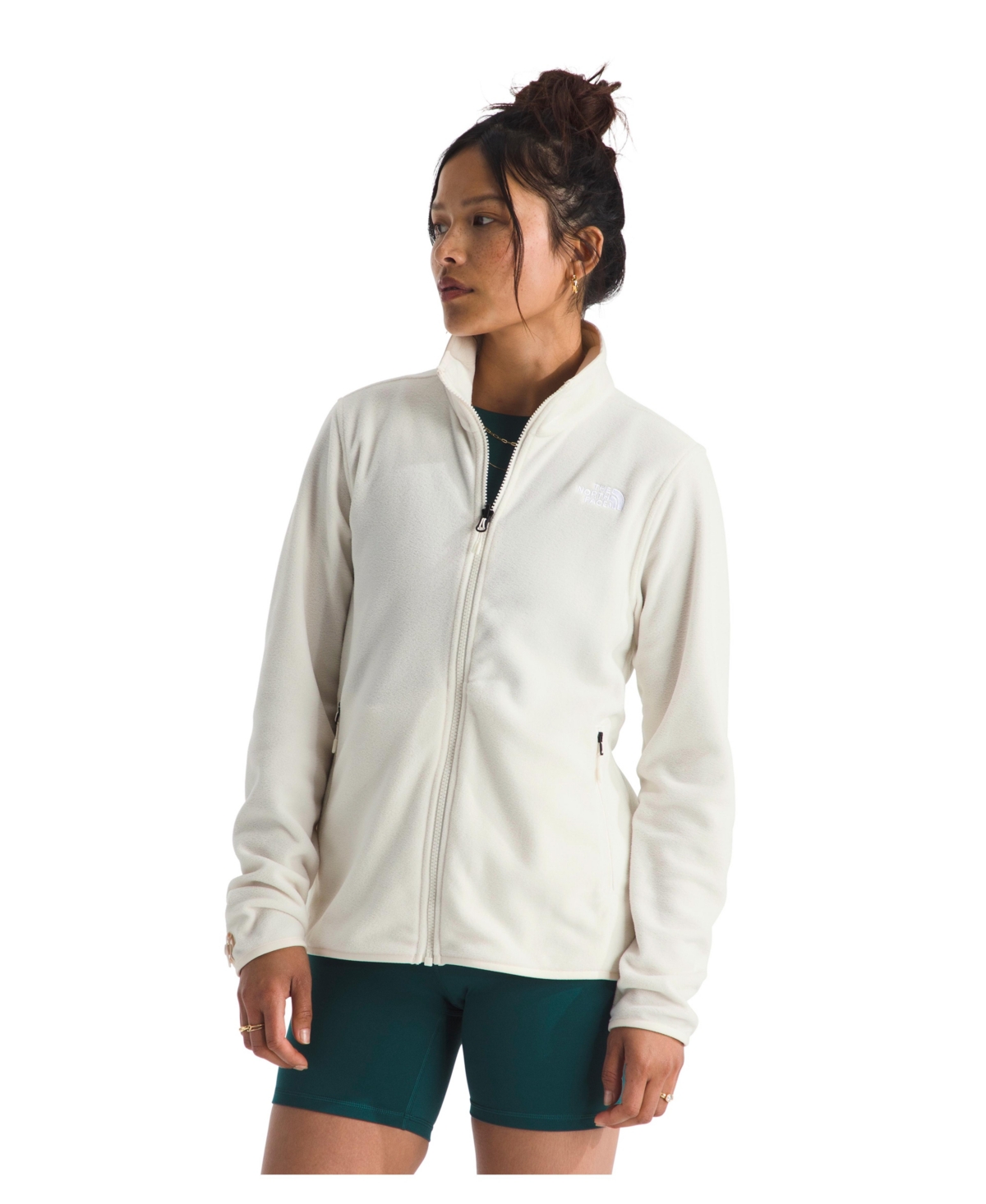 The North Face Women's Glacier Logo Detail Jacket In White