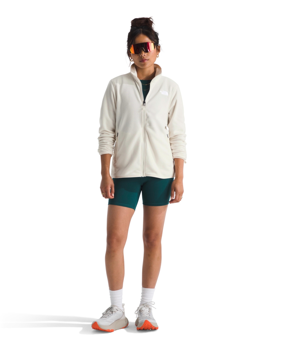 The North Face Women's Glacier Logo Detail Jacket In White