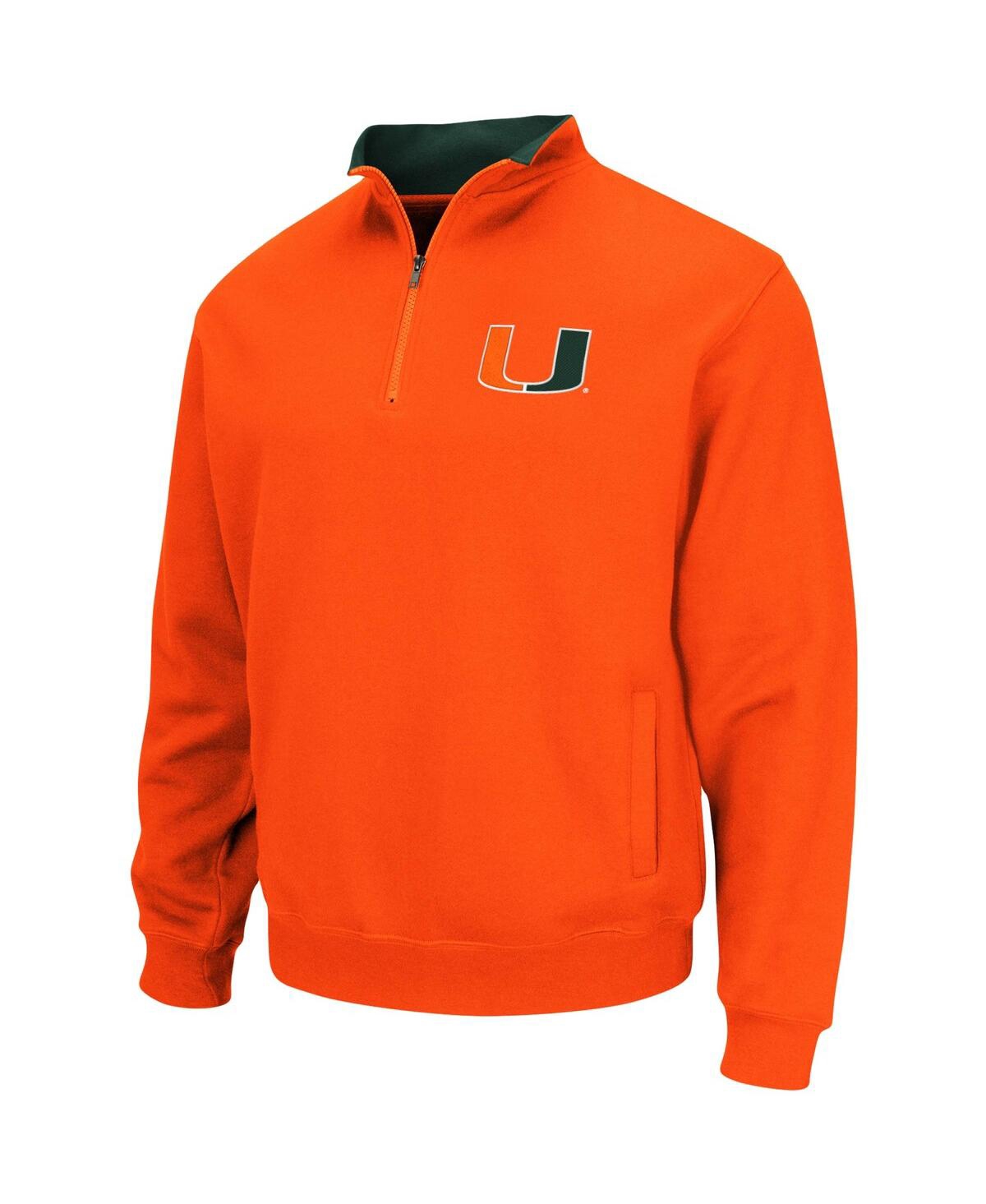 Colosseum Men's Orange Miami Hurricanes Tortugas Logo Quarter-zip Jacket In Multi