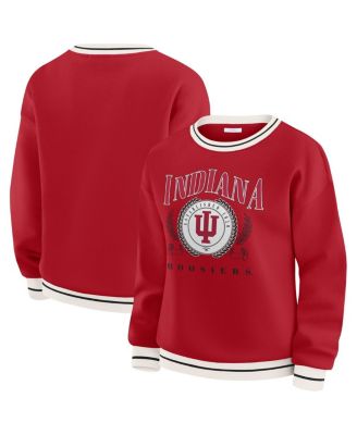 WEAR by Erin Andrews - Women's Crimson Indiana Hoosiers Seal Sweatshirt