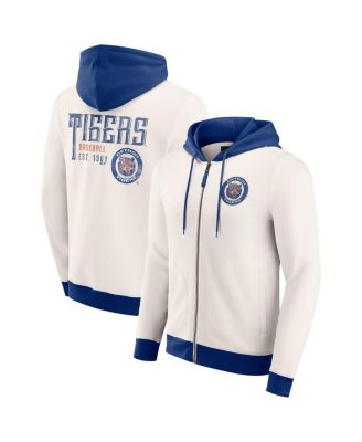 Fanatics - Men's Cream Detroit Tigers Polar Fleece Full-Zip Hoodie