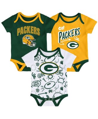 Outerstuff - Infant 3-Piece Green Bay Packers All Day Play Bodysuit Set
