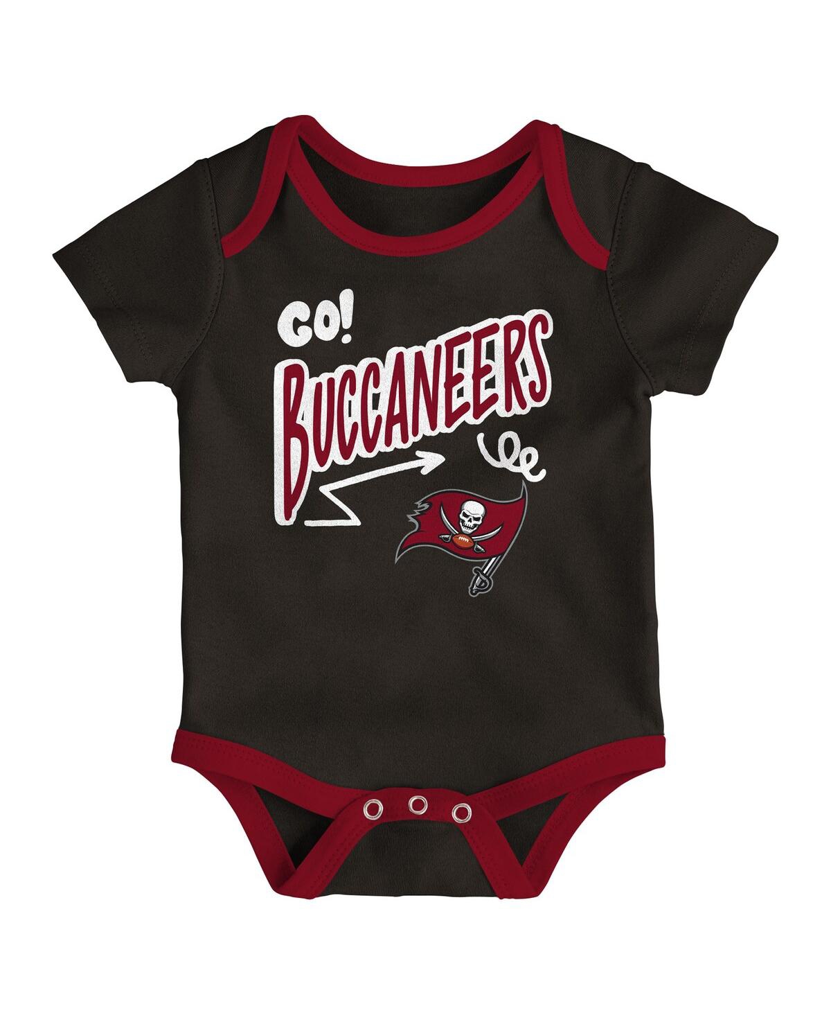 Outerstuff Infant 3-piece Tampa Bay Buccaneers All Day Play Bodysuit Set In Multi