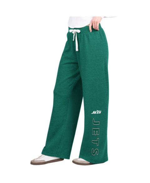 Женские брюки G-III 4Her by Carl Banks Green New York Jets Field Wide Leg Sweatpants