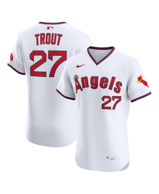 Nike - Men's Mike Trout White Los Angeles Angels Alternate 2 Elite Jersey